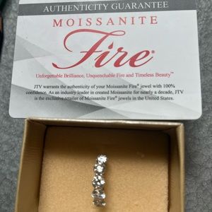 JTV Moissanite 3 Carat Band Ring by Charles Winston w Certification Card sz 7